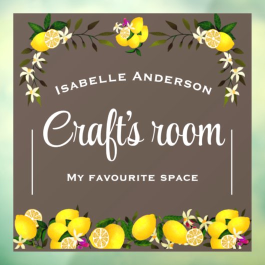 Lemon Craft Brown Fensteraufkleber (Blatt 3)