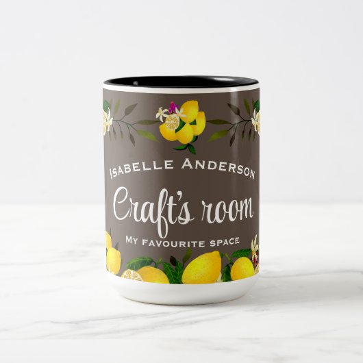 Lemon Craft Brown Zweifarbige Tasse (Mittel)