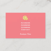 Lemon Craft Peach Visitenkarte (Rückseite)