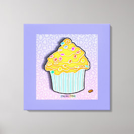 LEMON CUPCAKE Gallery Wrapped Canvas Leinwanddruck