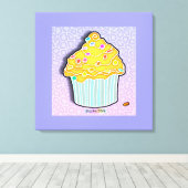 LEMON CUPCAKE Gallery Wrapped Canvas Leinwanddruck (Insitu (Holzboden))