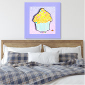 LEMON CUPCAKE Gallery Wrapped Canvas Leinwanddruck (Insitu (Schlafzimmer))