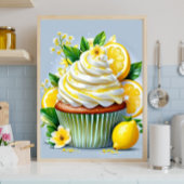 Lemon Cupcake Kitchen & Bakery Wall Art Canvas Leinwanddruck