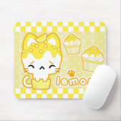 Lemon Cupcake Kitty Mousepad (Mit Mouse)