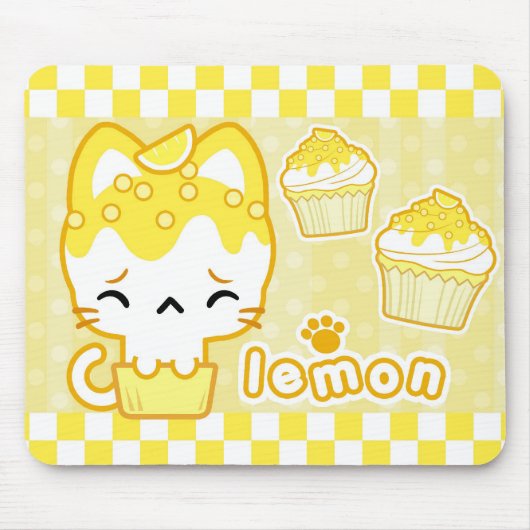 Lemon Cupcake Kitty Mousepad (Vorne)