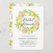 Lemon Cupcake Summer Bridal Brunch Einladung (Vorne/Hinten)