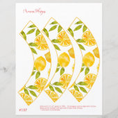 LEMON cupcake wrapper, lemon theme party cupcakes (Vorderseite)