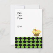 Lemon Cupcake zum Geburtstag Einladung (Rückseite)