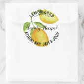 Lemon Curd Product Business Label Runder Aufkleber (Tasche)