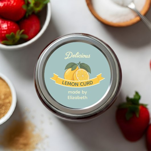 Lemon Curd Runder Aufkleber