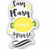 Lemon Custom-Cut Vinyl Sticker (Vorderseite)