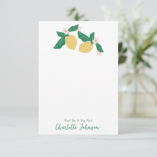 Lemon Dankeskarte (Stehend Vorderseite)