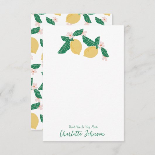 Lemon Dankeskarte (Vorne/Hinten)