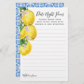 Lemon Date Night Ideas Cards (Vorne/Hinten)