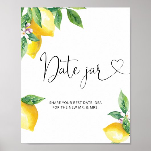 Lemon datiert Nachtgedanken. Citrus Date jar brida Poster (Vorne)