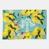 Lemon Days Aqua Geschirrtuch (Horizontal)