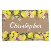 Lemon Days Brown Kissenbezug (Vorderseite-Rechts)