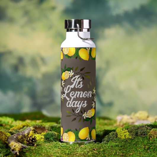 Lemon Days Brown Trinkflasche (Außenbereich)