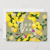 Lemon Days Gray Dankeskarte (Vorderseite)
