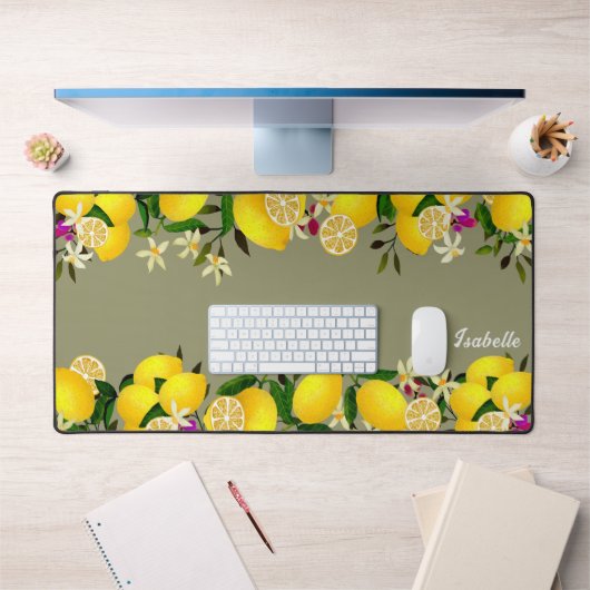 Lemon Days Gray Schreibtischunterlage (Büro 1)