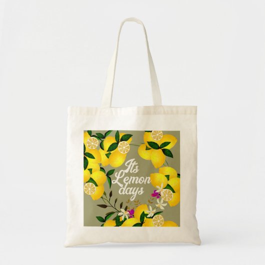 Lemon Days Gray Tragetasche (Vorne)