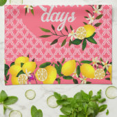 Lemon Days Motif Cherry Geschirrtuch (Gefaltet)