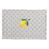 Lemon Days Motif Gray Kissenbezug (Rückseite-Links)