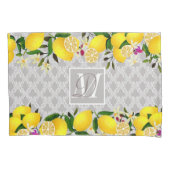 Lemon Days Motif Gray Kissenbezug (Vorderseite-Links)