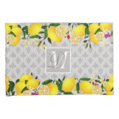 Lemon Days Motif Gray Kissenbezug (Vorderseite-Rechts)