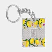 Lemon Days Motif Gray Schlüsselanhänger (Vorderseite links)