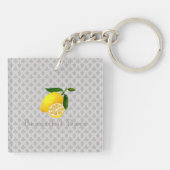 Lemon Days Motif Gray Schlüsselanhänger (Rückseite)