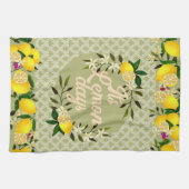 Lemon Days Motif Green Geschirrtuch (Horizontal)