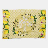 Lemon Days Motif Yellow Geschirrtuch (Horizontal)