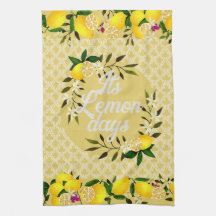 Lemon Days Motif Yellow