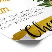 Lemon Decorated Elegant Mimosa Bar Sign Poster (Ecke)