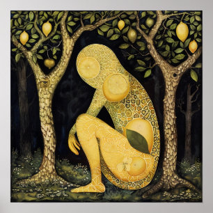 Lemon Decorative Malerei Art Print Poster