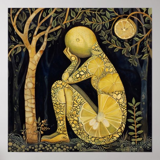 Lemon Decorative Malerei Art Print Poster (Vorne)