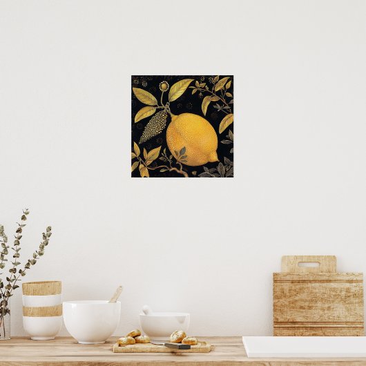 Lemon Decorative Malerei Art Print Poster (Küche)