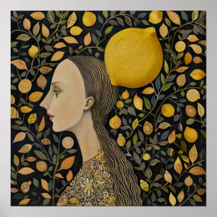 Lemon Decorative Malerei Art Print Poster