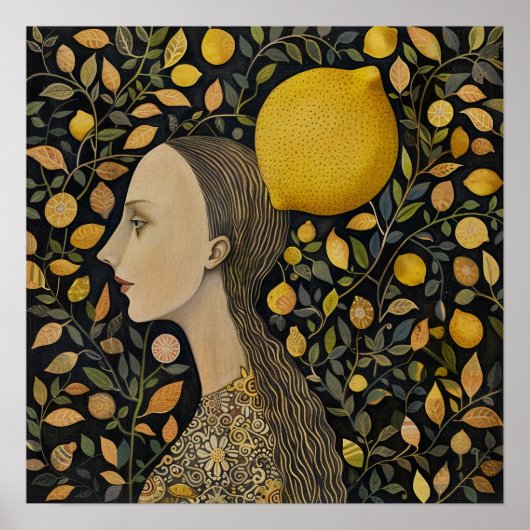 Lemon Decorative Malerei Art Print Poster (Vorne)