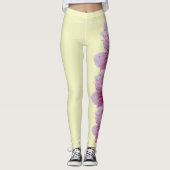 Lemon Delaware Staat Blume Peach Blossom Leggings (Vorderseite)
