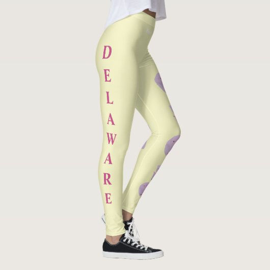 Lemon Delaware Staat Blume Peach Blossom Leggings (Rechts)
