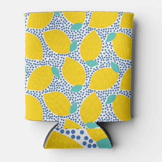 Lemon Delight: Juicy Summer Pattern Dosenkühler (Vorderseite)
