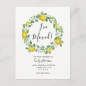 Lemon, den ich bewegt habe | Verschieben der Ankün Ankündigungspostkarte (Vorderseite)