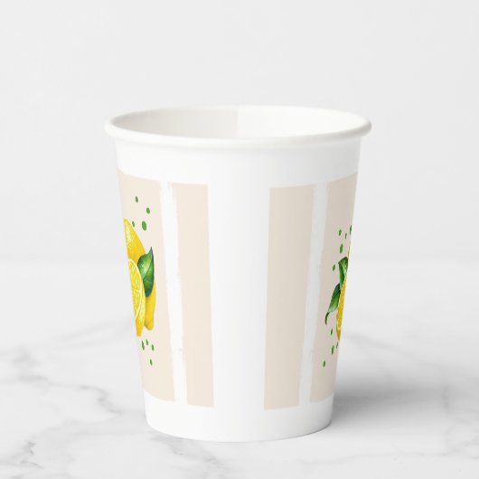 Lemon Design Paper Cups Pappbecher (Links)