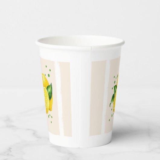Lemon Design Paper Cups Pappbecher (Rechts)