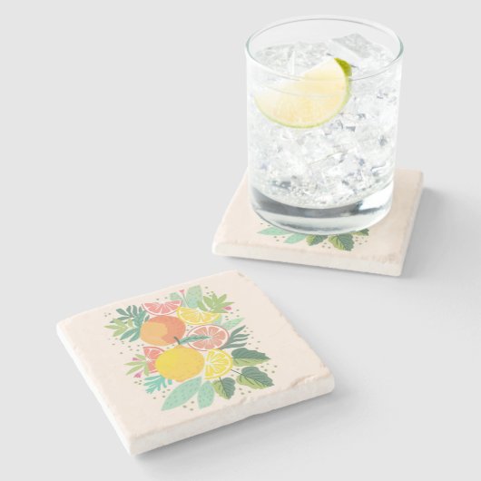 Lemon Designs Steinuntersetzer (Seitenansicht)