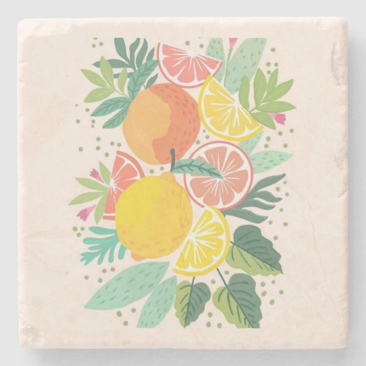 Lemon Designs Steinuntersetzer (Vorderseite)