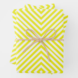 Lemon Diamond Zickzack Wrapping Paper Sheets Geschenkpapier Set