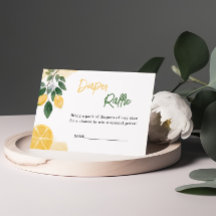 Lemon Diaper Raffle Baby Dusche